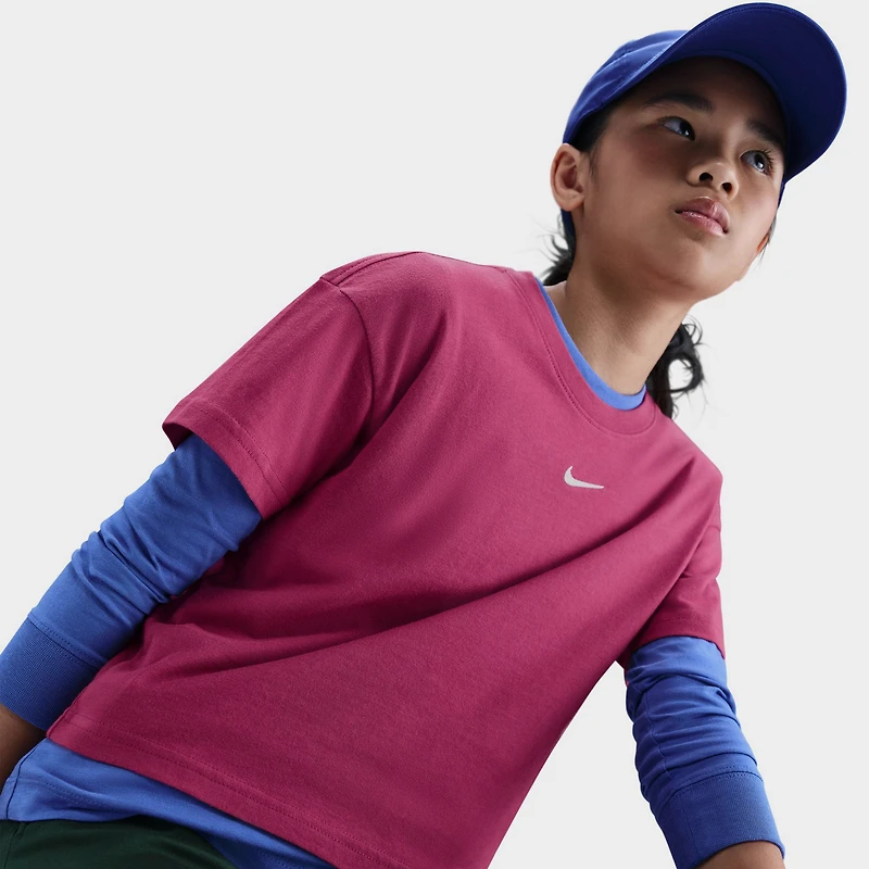 Nike Sportswear Junior Girls' Essential Boxy Tee / Sweet Beet