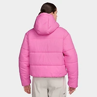 Nike Women's Sportswear Classic Puffer Therma-FIT Loose Hooded Jacket Playful Pink / White