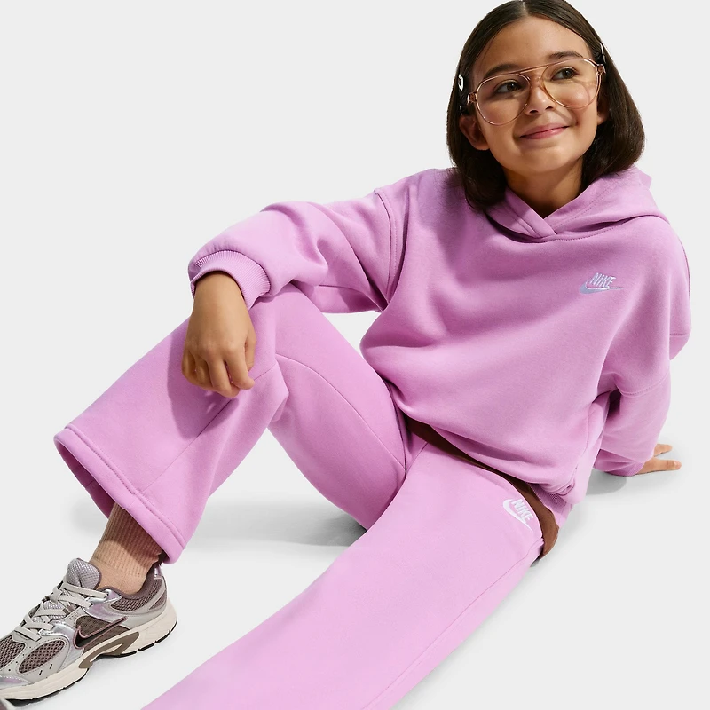 Nike Sportswear Juniors' Club Fleece Wide Leg Pants / Light Magenta