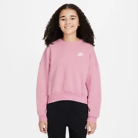 Nike Sportswear Junior Girls' Club FLeece Boxy Crew / Med Soft Pink
