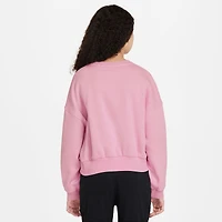 Nike Sportswear Club FLeece Boxy Crew pour filles juniors / Rose tendre moyen