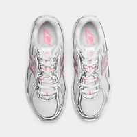 New Balance Juniors' 740 Silver Metallic / Signal Pink