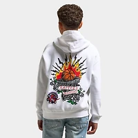 Mitchell & Ness Juniors' Tattoo Style Graphic Hoodie / White
