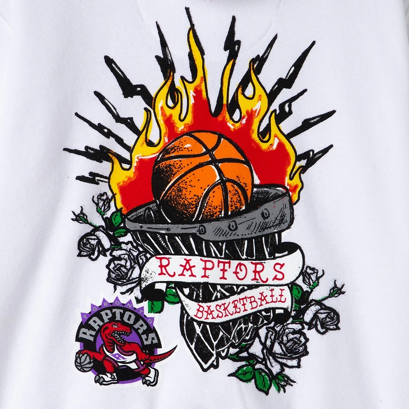 Mitchell & Ness Juniors' Tattoo Style Graphic Hoodie / White