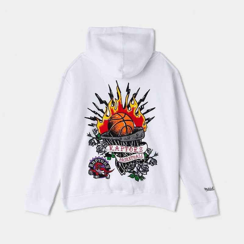 Mitchell & Ness Juniors' Tattoo Style Graphic Hoodie / White