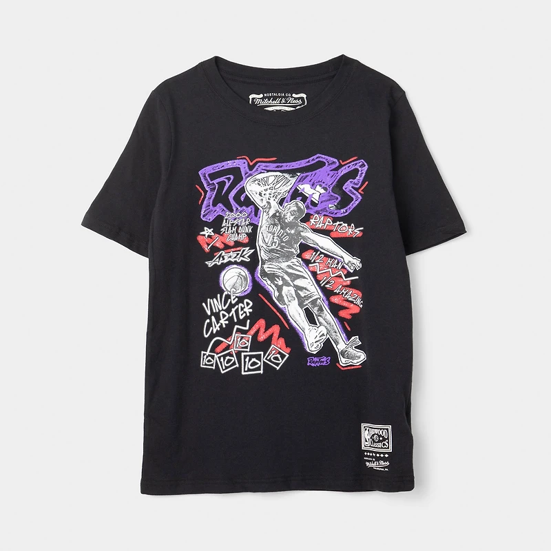 Mitchell & Ness Juniors' Chalk Carter Vince Graphic Tee / Black