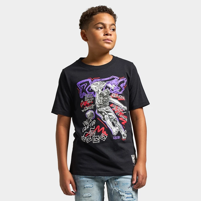 Mitchell & Ness Juniors' Chalk Carter Vince Graphic Tee / Black