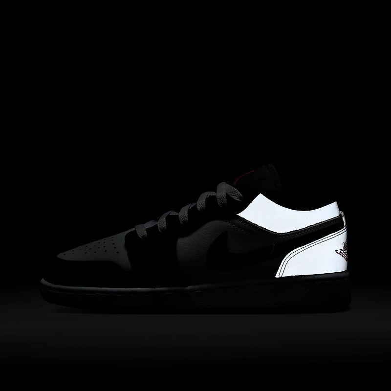 Jordan 1 Low SE GS White / Fire Red - Black