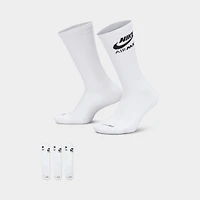 Nike Everyday Plush Cushioned Air Max Crew Socks (3 Pairs) White / Black