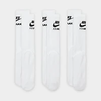 Nike Everyday Plush Cushioned Air Max Crew Socks (3 Pairs) White / Black