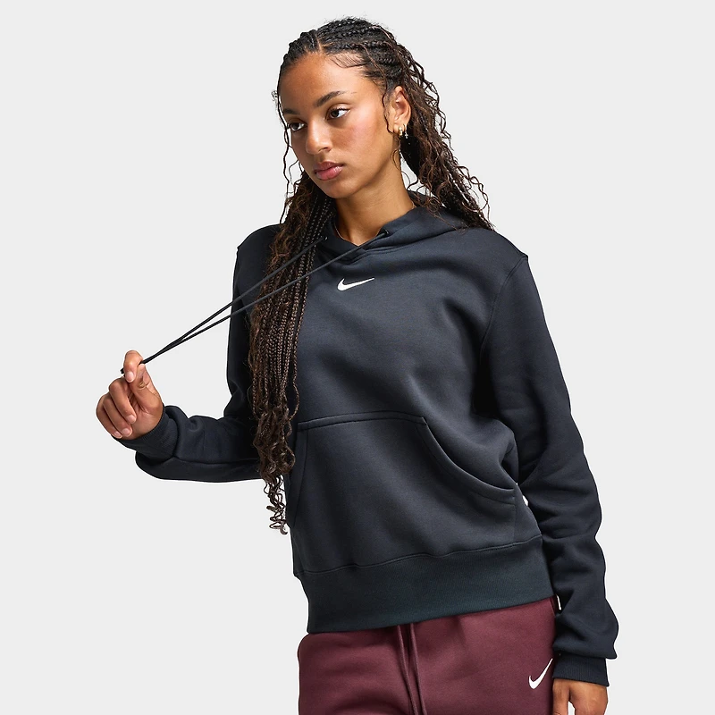 Nike Sportswear Women's Phoenix Fleece Pullover Hoodie Black / Sail