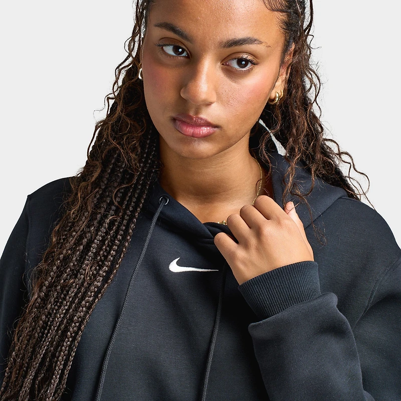 Nike Sportswear Women's Phoenix Fleece Pullover Hoodie Black / Sail