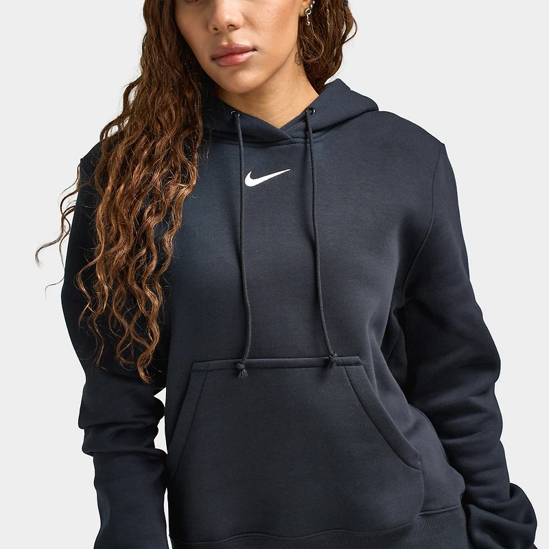 Nike Sportswear Women's Phoenix Fleece Pullover Hoodie Black / Sail