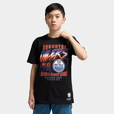 Mitchell & Ness Juniors' NHL Crossfire Tee Oilers / Black