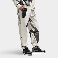 Jordan Women's Brooklyn All Over Print Fleece Pants Sail / Black