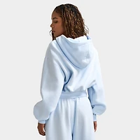 Nike Sportswear Women's Phoenix Fleece Loose Crop Full Zip Hoodie Blue Tint / Sail