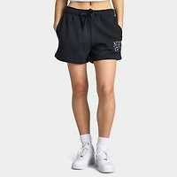 Nike Sportswear Women's Club Fleece Mid-Rise 4" Graphic Shorts / Black