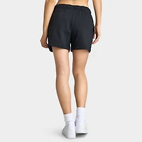Nike Sportswear Women's Club Fleece Mid-Rise 4" Graphic Shorts / Black