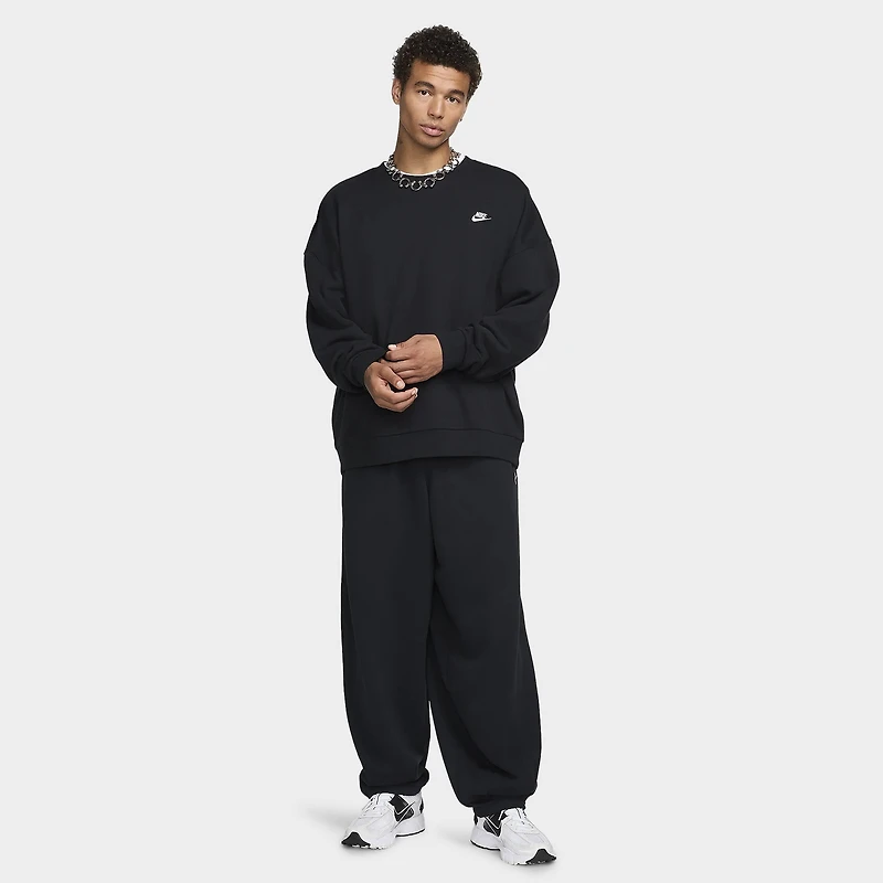 Nike Club Fleece French Terry Oversized Pants Black / White