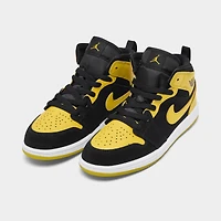 Jordan 1 Mid PS Black / Varsity Maize - White