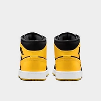 Jordan 1 Mid Black / Varsity Maize - White