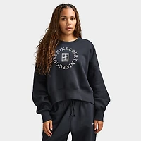 Nike Phoenix crewneck pour femme surdimensionné noir/anthracite