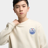 Mitchell & Ness Chandail en molleton NHL Bulletin pour enfants Oilers / Crème