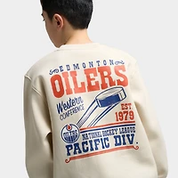 Mitchell & Ness Chandail en molleton NHL Bulletin pour enfants Oilers / Crème