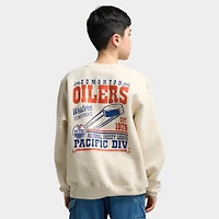 Mitchell & Ness Chandail en molleton NHL Bulletin pour enfants Oilers / Crème