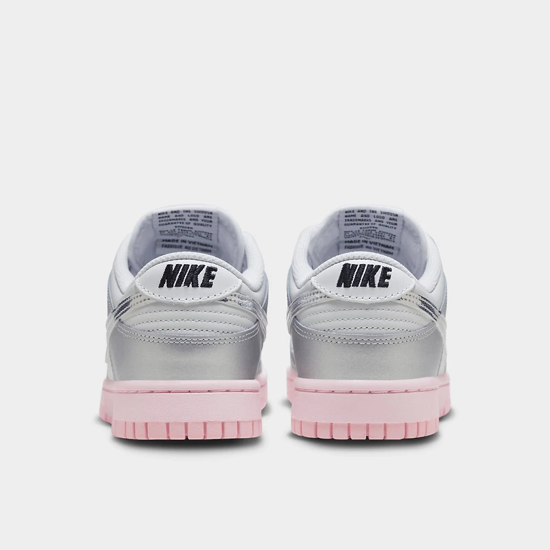 Nike Femmes Dunk Low LX Photon Dust / Argent métallique - Mousse rose