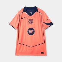 Nike Juniors' FCB 25/26 Jersey Stad 3R Bright Mango / Midnight Navy
