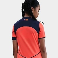 Nike Juniors' FCB 25/26 Jersey Stad 3R Bright Mango / Midnight Navy