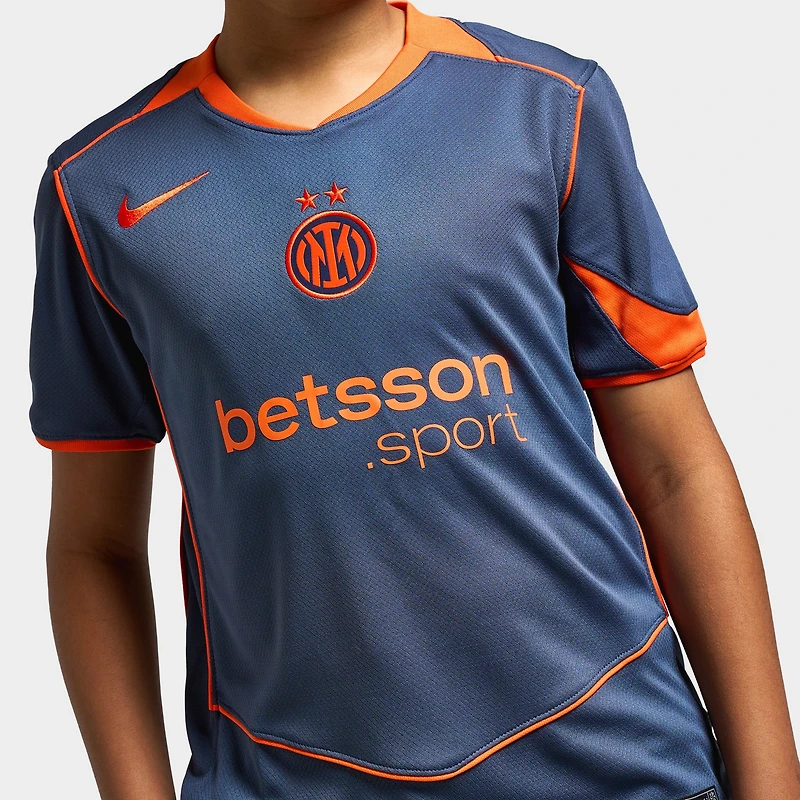 Nike Junior Inter Maillot 2025/2026 Stad 3R Bleu tonnerre / Orange sécurité