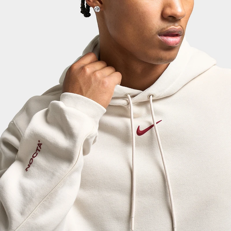 Nike NOCTA NRG Cardinal Fleece Pullover Hoodie Light Orwood Brown / Team Red