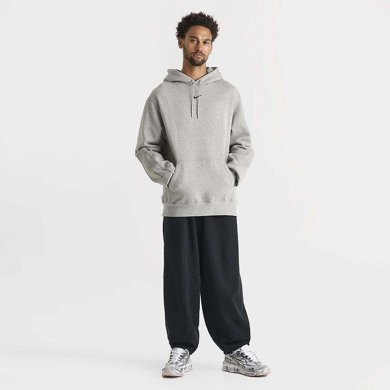 Nike NOCTA Cardinal Fleece Pullover Hoodie Dark Grey Heather / Metallic Silver - Black