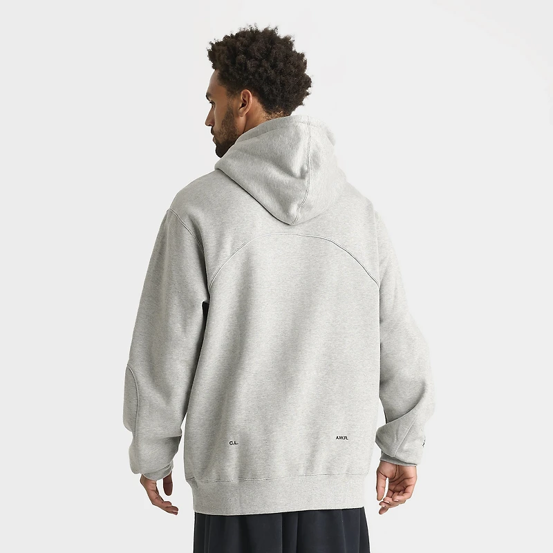 Nike NOCTA Cardinal Fleece Pullover Hoodie Dark Grey Heather / Metallic Silver - Black
