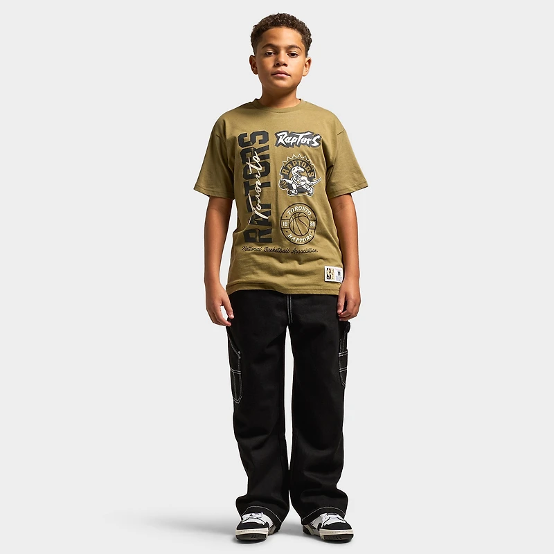 Mitchell & Ness Juniors' Stacked Tee - Raptors / Olive