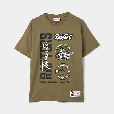 Mitchell & Ness Juniors' Stacked Tee - Raptors / Olive