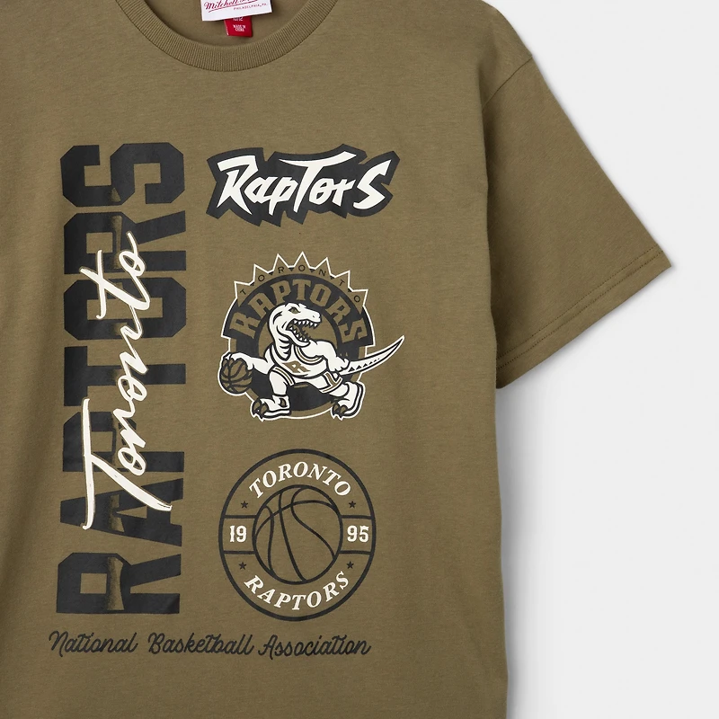 Mitchell & Ness Juniors' Stacked Tee - Raptors / Olive