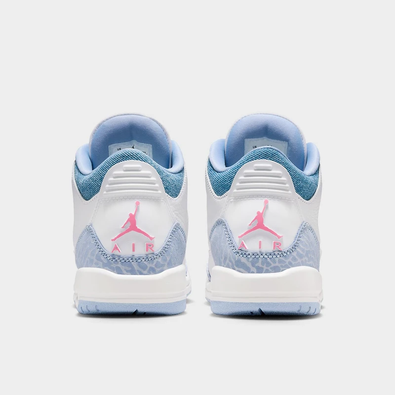 Jordan 3 Retro GS White / Pink Glow - Cobalt Bliss