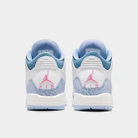 Jordan 3 Retro GS White / Pink Glow - Cobalt Bliss