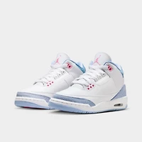 Jordan 3 Retro GS White / Pink Glow - Cobalt Bliss