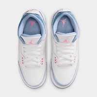 Jordan 3 Retro GS White / Pink Glow - Cobalt Bliss