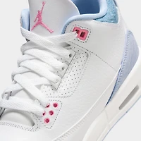 Jordan 3 Retro GS White / Pink Glow - Cobalt Bliss