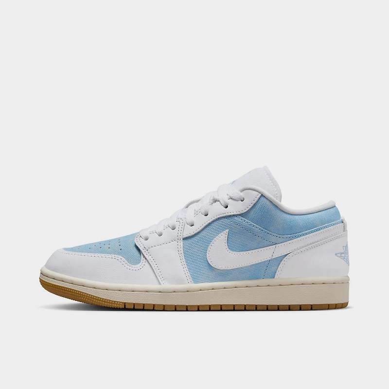 Jordan Femmes 1 Low SE Bleu usé / Blanc - Gomme marron clair