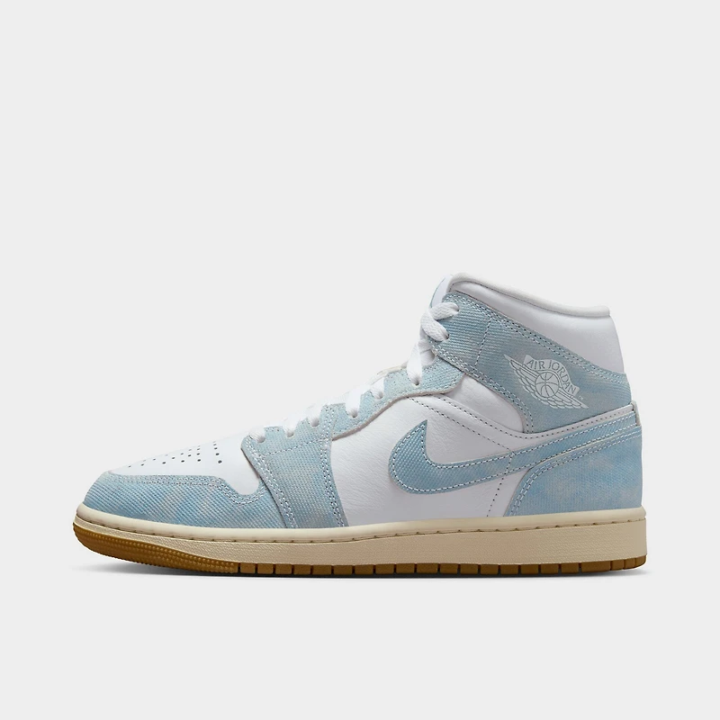 Jordan Women's 1 Mid SE White / Worn Blue - Sail