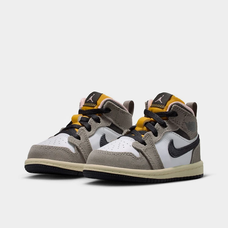 Jordan 1 Mid SE TD White / Oil Grey - Cave Stone