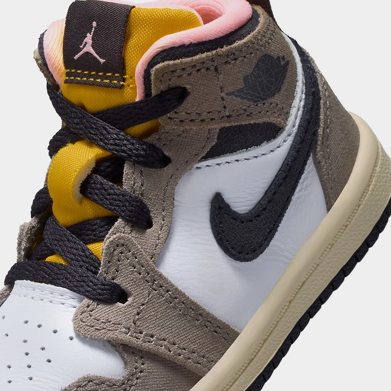 Jordan 1 Mid SE TD White / Oil Grey - Cave Stone