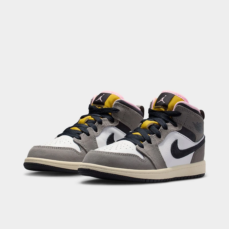 Jordan 1 Mid SE PS White / Oil Grey - Cave Stone