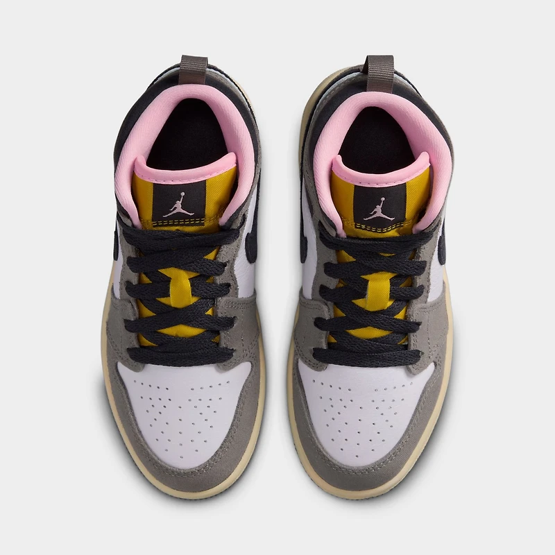 Jordan 1 Mid SE PS White / Oil Grey - Cave Stone